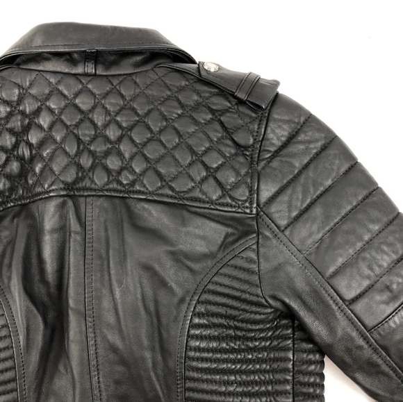 Boda Skins Kay Michaels 2.0 Quilted Detailed Leather Jacket SZ 2 - Picture 5 of 15
